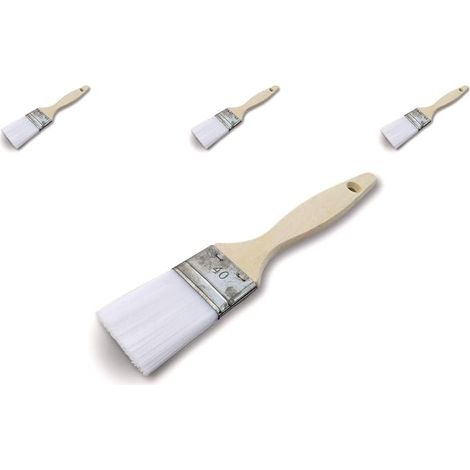 4pcs brosse à poils doux peinture brosse de boulangerie huile de cire de bois sans marque brosse à fil d'eau