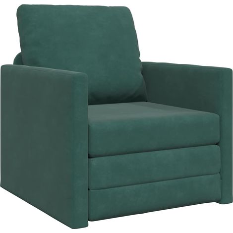 Canapé-lit,Canapé convertible Vert foncé 74 x 77 x 81 cm Velours CFW26783 (1/5)