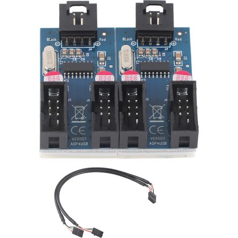 Connecteur 9 broches 1 vers 4 répartiteur USB carte mère 2.0 module d'extension distributeur accessoires PC (1/5)