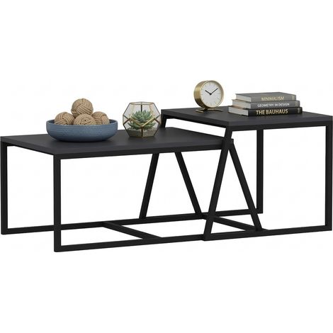 Mesa de Salón Urbania, Modular, Rectangular, Tono Antracita, 75x50x38h cm Negro Antracita