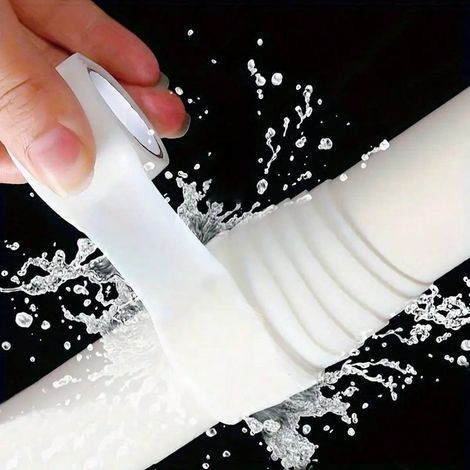 2 Rollen selbstverschweißende Silikonflicken – Sofortreparatur für Küchen- und Rohrlecks, geeignet für PVC, Glas, Metall, Stein, hochtemperaturbeständig, 2,5 × 100 cm (1/5)