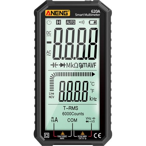 Digitales Multimeter, 4,7-Zoll-LCD-Display, True RMS, automatische Bereichswahl, Mehrfachmessungen.