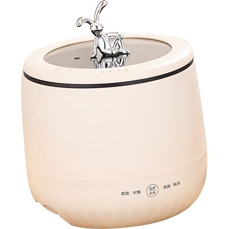 Mini cuiseur à riz 1,8 L antiadhésif, cuiseur à riz électrique intelligent pour céréales, soupes, porridges et ragoûts, prise UE 220 V, beige (1/5)