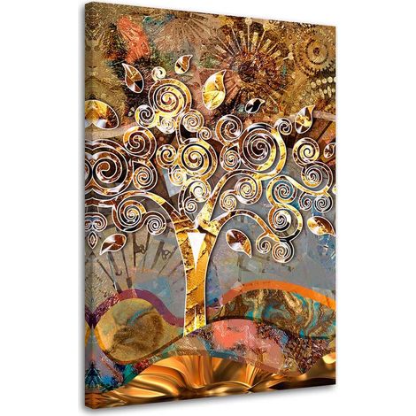 Image sur toile, Arbre d'Amour - Reproduction G. Klimt - 40x60 (1/5)