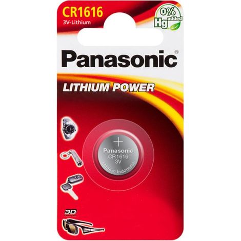 Blister da 1 pila a bottone al litio 3V Panasonic - CR1616, DL1616 (1/4)