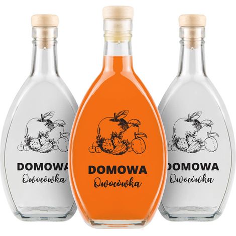 10 bouteilles ELIPSA de 500 ml avec impression LIQUEUR DE FRUITS FAITE MAISON (1/3)