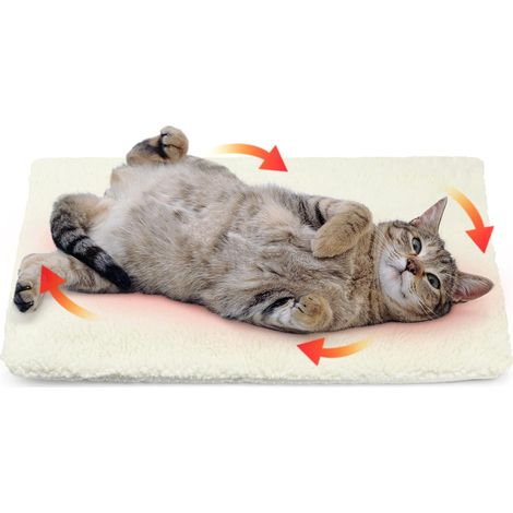 Coussin Auto-Chauffant Chat Chien M 64x49cm, Tapis Chauffant Chat sans Electricité Batteries, Couverture Chat Souple et Lavable (1/5)