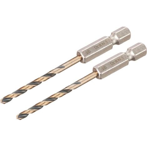 DEWALT DT20602-QZ HSS-G Punta a spirale per metallo 2 pezzi 3 mm Lunghezza totale 72 mm protezione dalla corrosione Esa (1/3)