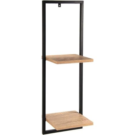 Wandregal aus Metall und Holz in modernem Design 25x20x75 cm