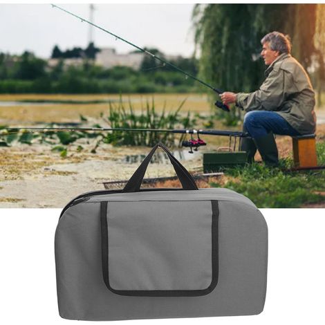 Faltbares und tragbares beheizbares Sitzkissen für Outdoor-Camping und Angeln im Herbst und Winter, mit drei einstellbaren Stufen, Farbe: Grau. (1/5)