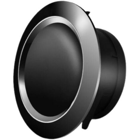 Grille de ventilation, version disque rond, pour cuisines, salles de bains, pour ouvertures de 125 mm de diamètre, noire (1/4)