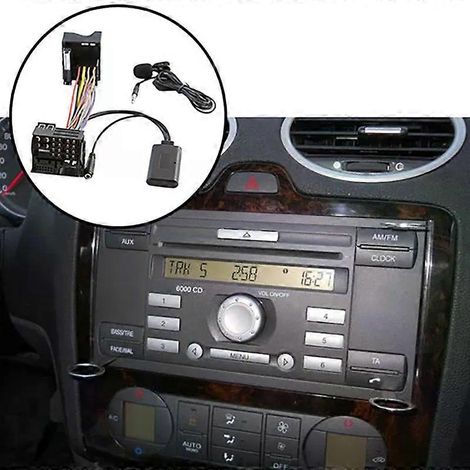 Compatible avec les voitures Mondeo, Focus et Fiesta, câble audio Bluetooth 50AUX, microphone, adaptateur mains libres pour appels de téléphone portable (6000 CD). (1/5)