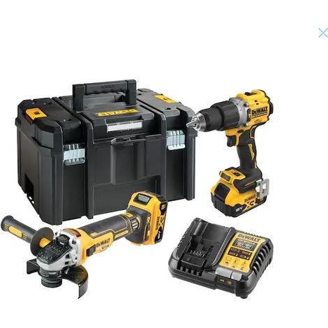 Kit trapano avvitatore + smerigliatrice DeWALT DCK2026P2T 18V con 2 batterie 5Ah