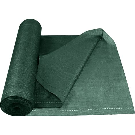 AUFUN Rete Ombreggiante Privacy Frangivista Telo Verde per Giardino Terrazzo in HDPE 150g/m², con Occhielli e Fascette, per Campo Sportivo, Giardino, Balcone, Verde 1 x 10 m (1/5)