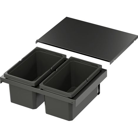 VS ENVI Flex XS-216 Abfalltrennsystem KB 600 mm 2 x 13 Liter Lava (1/4)