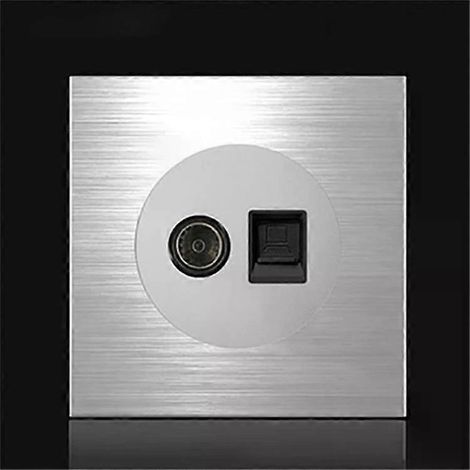 Panneau de commande LED - Douille en aluminium gris 86 mm pour TV/ordinateur (1/5)
