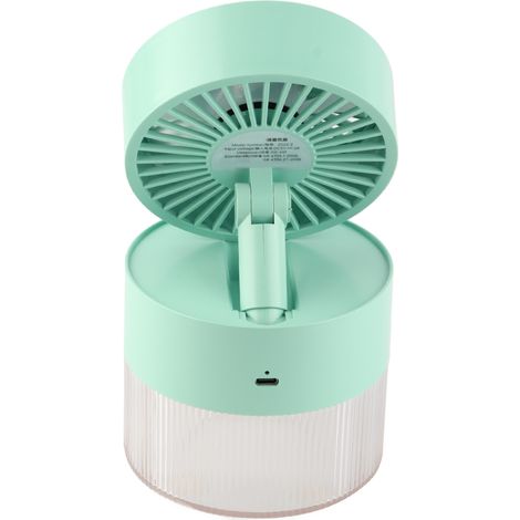 Neuer wassergekühlter Ventilator, Mini-USB-Ventilator, Tischventilator, faltbar, Sprühluftbefeuchter, grüner Schaumstoff (1/4)