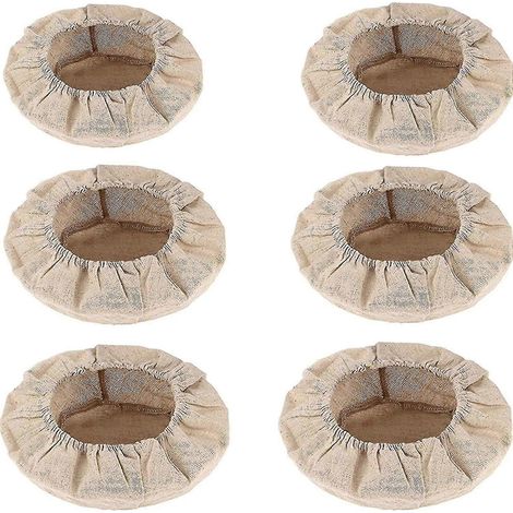 Lot de 6 inserts ronds en lin pour panier à pâte à pain (1/4)