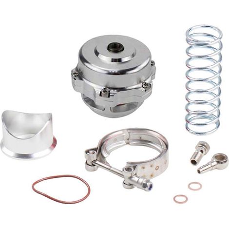 Soupape de décharge de pression de turbine pour modification automobile, soupape d'échappement 50 mm, soupape de ventilation de turbine argentée (1/5)