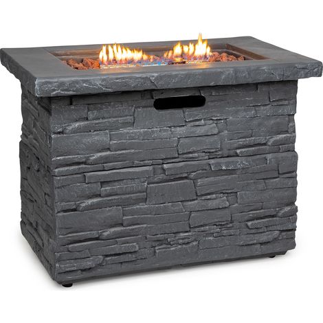 Blumfeldt – Foyer à gaz 40.000BTU/13kW – Brûleur en acier inoxydable – Chaleur infrarouge instantanée – Déflecteur inclinable pour rayonnement ciblé