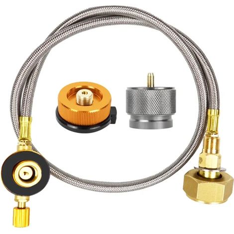 Adaptateur de remplissage de gaz pour réchaud de camping, adaptateur de remplissage de bouteille de propane, accessoires de connexion pour réservoir de gaz et réchaud portable (1/5)