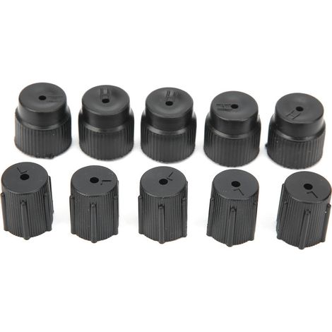 Jeffergarden Capuchon de noyau de Valve A/C, 10 pièces bouchon de Service de climatisation universel A/C réparation couverture de Port de charge de réfrigérant accessoire Auto (1/5)