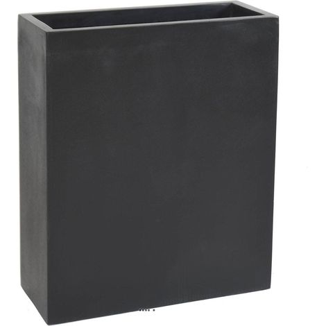 Jardinière haute en fibre de verre H 72 cm Noir - dimhaut: H 72 cm - couleur: Noir