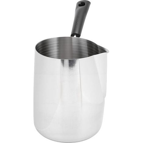 Cafetière Turque en Acier Inoxydable 304 avec Bec Verseur, Marmite pour Chauffer le Lait, Faire Fondre la Sauce au Chocolat, au Beurre, Compatible Induction Ibrik (600 ml) (1/5)