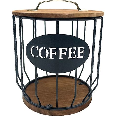 Organisateur de capsules de café, noir, pour plan de travail de cuisine, bar à café, bureau ou hôtel.-AquaForge (1/5)