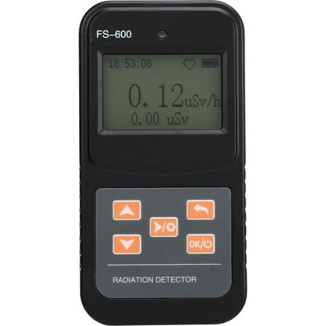 Compteur Geiger, détecteur de rayonnement nucléaire portable, moniteur de rayonnement bêta-gamma-rayons X, affichage numérique, haute précision, noir (1/5)