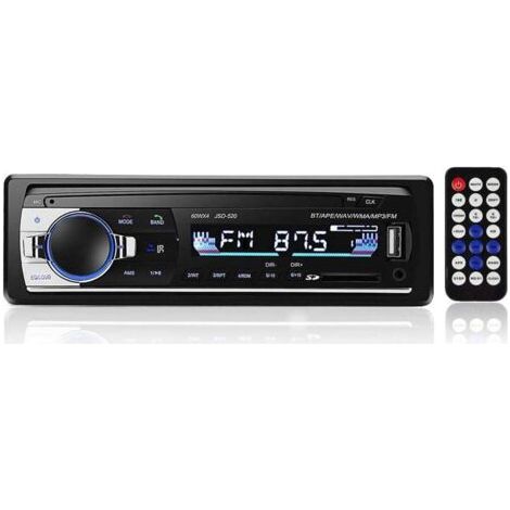 1 Din dans Le Tableau de Bord Bluetooth autoradios stéréo numérique Bluetooth Mains Libres Audio Musique 12V Voiture MP3 Lecteur multimédia USB/SD/AUX-in avec télécommande (1/5)