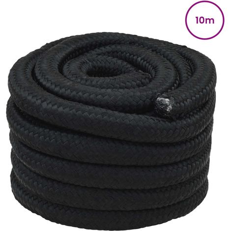 vidaXL Cuerda para barco 6 mm 10 m Negro (1/2)