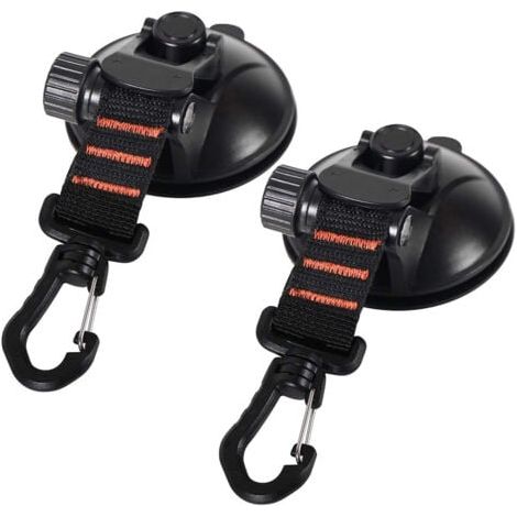 Lot de 4 ventouses d'ancrage avec fixation à ventouse pour voiture, camping, bâche, accessoire ventouse multifonction pour tentes comme auvent latéral de voiture (1/3)