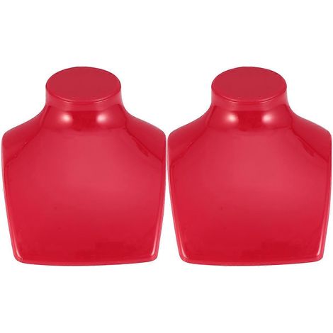 Présentoir à colliers avec un ensemble de 6 boîtes de rangement à bijoux rouges (1/5)