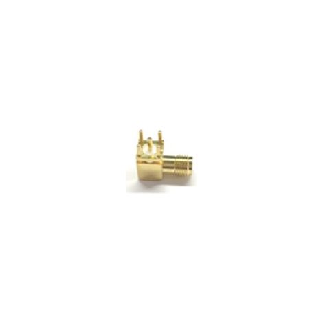 Connecteur coaxial RS PRO Femelle à angle droit, raccordement A souder 50O Montage sur CI ( Prix pour 1 )