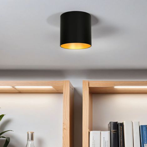 Spot Schwarz Gold GU10 Decke Modern Flur Deckenleuchte (1/5)
