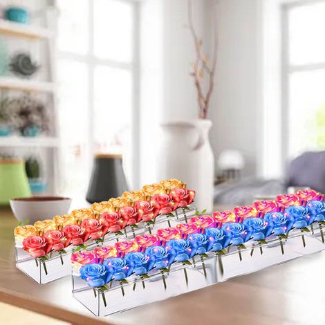 Vase en acrylique, pot de fleurs en acrylique, vase à fleurs transparent en acrylique 30 cm (1/5)