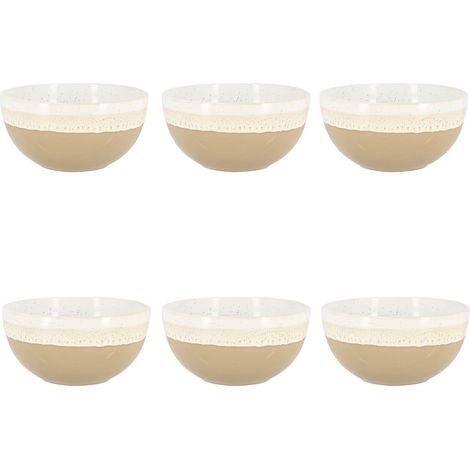 Lot de 6 bols en grès 57cl, RIGA