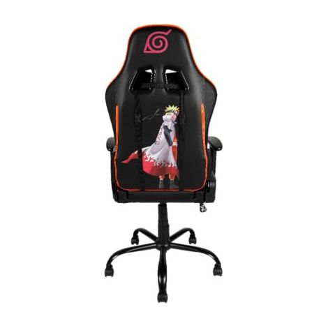 KONIX Konix Naruto Shippuden Chaise de Bureau Gaming Premium - Inclinaison siège 150° - Cuir PVC - Coussin lombaires et cervicaux - Motif Naruto Hokage (80389000008) (1/2)