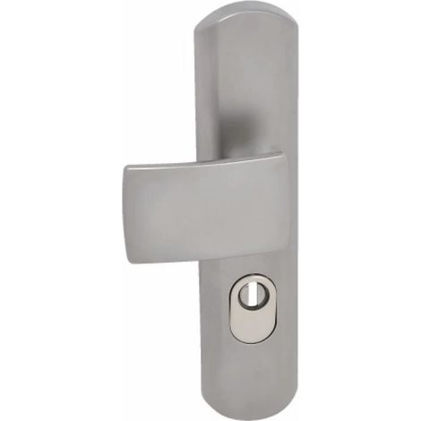 Ensemble de sécurité sur grande plaque MUZE chromé velours à aileron - VACHETTE