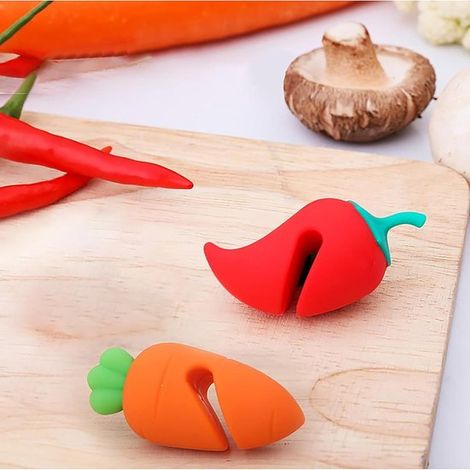 Bouchons anti-déversement - Accessoire de cuisine - Lot de 6 - Silicone alimentaire (1/4)