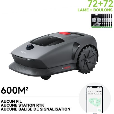 MOVA 600 Kit Rasenmäher Roboter mit 72 Ersatzmessern und 3D-LiDAR