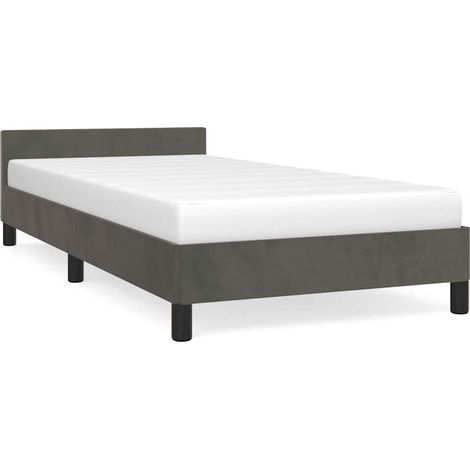 Maison Exclusive - Bettgestell ohne Matratze Dunkelgrau 100x200 c (1/5)