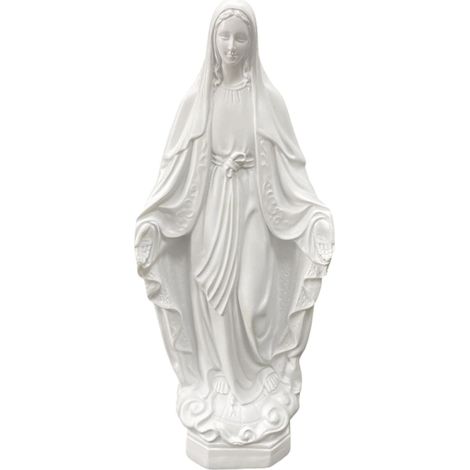 Mère Marie Figurine Religieuse en Résine, Statue Décorative Blanche, Sculpture Artisanale pour Maison, Chambre, Bureau, Étagère, Style B (1/5)