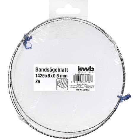 Hoja de sierra de cinta kwb 081502 acero 1425x6 mm