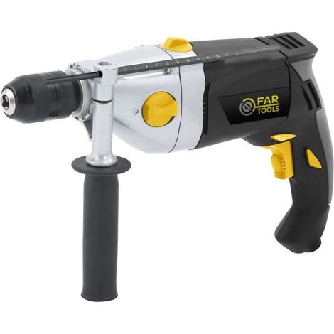 Schlagbohrmaschine - FARTOOLS - PKP 1200 - 2 mechanische Geschwindigkeiten - Selbstspannendes Bohrfutter - Lieferung in einem Koffer
