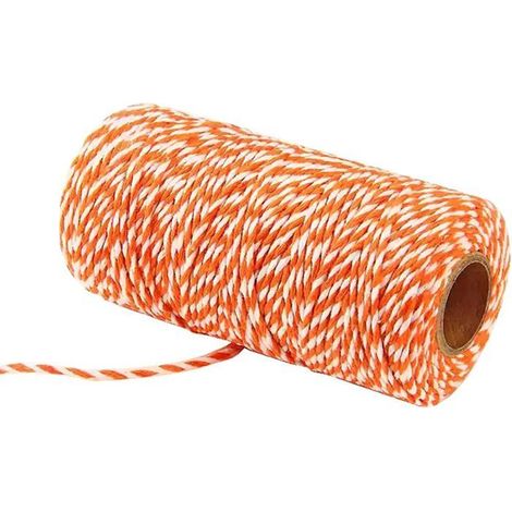 100 m de ficelle de boucher pour travaux manuels, 2 mm de ficelle de boulanger colorée pour la cuisine, la viande, l'emballage de (1/5)