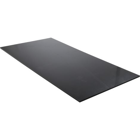 Rs Pro – Plaque PEHD noire 1000mm x 500mm x 8mm – Résistance à la traction 25 MPa – Dureté 50 – Pour chantiers humides (1/2)