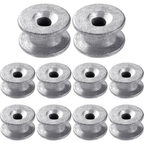 10 - Ojal - Desbrozadora - Accesorio universal - Cabezal de corte de repuesto - Para jardinería y agricultura - Plateado - 14x4mm (1/5)