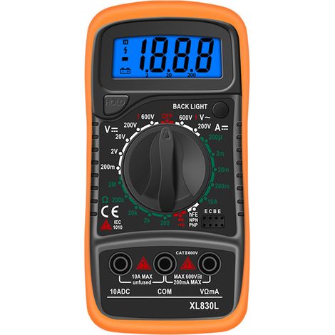 XL830L Digitalmultimeter, hochpräzises Universalmessgerät mit hintergrundbeleuchtetem LCD-Bildschirm.